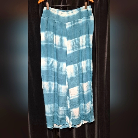 Kori Teal and White Maxi Skirt - Picture 1 of 3